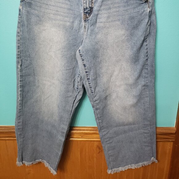 Use New Directions Women's Wide-Leg Trouser Size 14 Regular with Fringe Hem - Picture 2 of 9